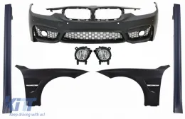 image-65-Kit Front Bumper with Fog Light and Front Fenders suitable for BMW 3 Series F30 F31 Non LCI & LCI (2011-2018)  Sport EVO Design