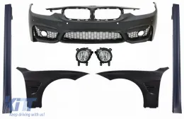 image-66-Kit Front Bumper with Fog Light and Front Fenders suitable for BMW 3 Series F30 F31 Non LCI & LCI (2011-2018)  Sport EVO Design