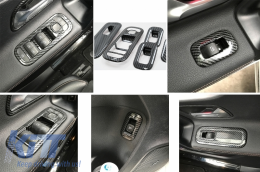 Kit Innere Tastenabdeckung für Mercedes A W177 V177 18+ Armlehnenbox Carbon-image-6063767