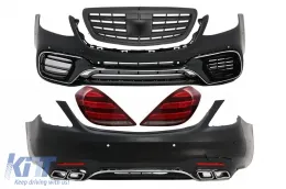 image-51-Kit Luces traseras full LED Reja Negro mate para MERCEDES S W222 13-06.17 S63 Look