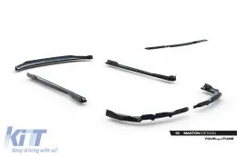 Kit Maxton Design pour bas de caisse, pare-chocs avant et arrière, et toit adapté pour BMW X3 G45 avec pack M après 2024, laqué noir-image-6144122