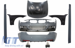 image-13-Kit para BMW F30 11-19 M-Perform Look Defensas Capucha Consejos Carbón Brillante