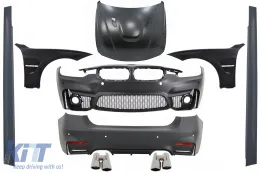 image-68-Kit para BMW F30 2011-2019 EVO II M3 Look Defensas capucha Capó Consejos Cromo