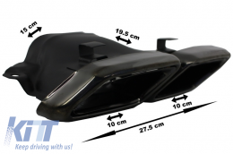 Kit para Mercedes W222 13-06.17 S65 Look con Escape Silenciador Consejos Negro-image-6054634