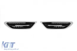 Kit parafango di tuning tipo M5 con indicatori di direzione adatto per BMW Serie 5 F10, F11 2010-2016, sinistro e destro-image-6132476