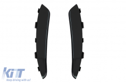 Kit Paraurti flaps Lato pinne per Mercedes A W177 V177 04.2018-2022 A35 Look Nero-image-6063394