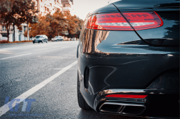Kit per Mercedes S Coupe C217 Sport Line 2015-2021 S65 Look Griglia Diffusore Punte-image-6095385