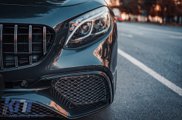 Kit per Mercedes S Coupe C217 Sport Line 2015-2021 S65 Look Griglia Diffusore Punte-image-6095388