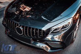 Kit per Mercedes S Coupe C217 Sport Line 2015-2021 S65 Look Griglia Diffusore Punte-image-6095389