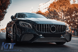 Kit per Mercedes S Coupe C217 Sport Line 2015-2021 S65 Look Griglia Diffusore Punte-image-6095391