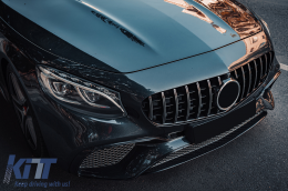 Kit per Mercedes S Coupe C217 Sport Line 2015-2021 S65 Look Griglia Diffusore Punte-image-6095392