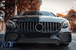 Kit per Mercedes S Coupe C217 Sport Line 2015-2021 S65 Look Griglia Diffusore Punte-image-6095393