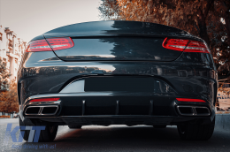 Kit per Mercedes S Coupe C217 Sport Line 2015-2021 S65 Look Griglia Diffusore Punte-image-6095403
