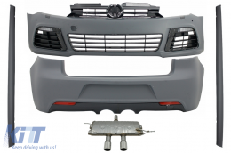 image-33-Kit per VW Golf VI 6 MK6 2008-2013 R20 Look Minigonne laterali & Scarico Catback