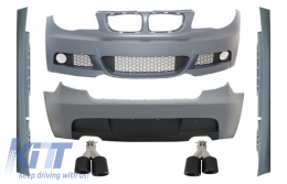 image-10-Kit pour BMW E87 Hayon 04-11 M-Technik Look Double Échappement Conseils Carbone