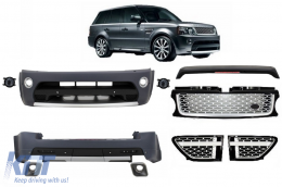 image-9-Kit pour Rover Sport L320 Facelift 09-13 Autobiography Look Noire Argent Grille