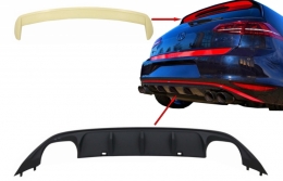 Kit Rear Bumper Air Diffuser with Roof Spoiler suitable for VW Golf 7 VII (2013-2017) ABT Look - CORDVWG7ABTR