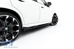 Kit spoiler Maxton Design adatto per minigonne, paraurti anteriore, paraurti posteriore e bagagliaio per BMW X2 U10 con pacchetto M dopo il 2023 in laccato nero-image-6236301