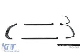 Kit Spoiler Maxton Design S-Line Tipo 2 adatto per minigonne, paraurti anteriore, paraurti posteriore e tetto dell'Audi A6 S-Line Avant C9 dopo il 2025, verniciato in nero-image-6235683