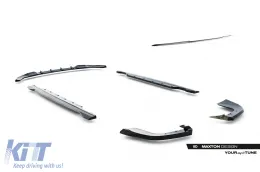 Kit spoiler tipo SVR Maxton Design per minigonne, paraurti anteriore, posteriore e tetto adatto per Land Rover Range Rover Mk2 Facelift 2018-2022, verniciato di nero-image-6153210