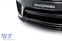 Kit spoiler tipo SVR Maxton Design per minigonne, paraurti anteriore, posteriore e tetto adatto per Land Rover Range Rover Mk2 Facelift 2018-2022, verniciato di nero-image-6153221