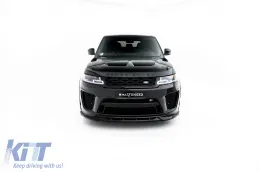 Kit spoiler tipo SVR Maxton Design per minigonne, paraurti anteriore, posteriore e tetto adatto per Land Rover Range Rover Mk2 Facelift 2018-2022, verniciato di nero-image-6153222