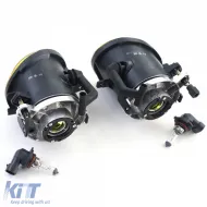 Klare gelbe Nebelscheinwerfer aus Glas mit Halterung geeignet für BMW 3er E46 BMW 5er E39-image-6261273