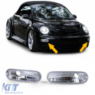 image-49-Klare Glas Frontblinker mit Chrom geeignet für VW New Beetle 98-06