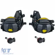 Klare Glas Nebelscheinwerfer H8 gelb Paar geeignet für BMW 5er E39 00-04 Facelift-image-6190706