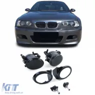 Klare Glas Nebelscheinwerfer mit schwarzem Rauch, geeignet für BMW E39 E46 mit M-Stoßstange-image-6209395