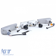 Klare Glas-Nebelscheinwerfer mit schwarzem Rauchblinker, geeignet für VW Golf 3 Vento 91-97-image-6199297