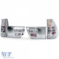 Klare Glas-Rückleuchten in Silberchrom, geeignet für BMW X5 E53 99-03 Vorfacelift-image-6193060