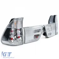 Klare Glas-Rückleuchten in Silberchrom, geeignet für BMW X5 E53 99-03 Vorfacelift-image-6193061