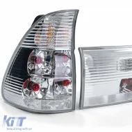 Klare Glas-Rückleuchten in Silberchrom, geeignet für BMW X5 E53 99-03 Vorfacelift-image-6193063