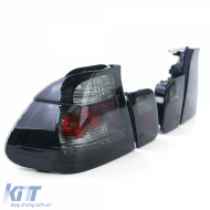 Klare Glas-Rückleuchten, kristall schwarz rauch, geeignet für BMW E46 Limousine 98-01-image-6190673