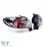 Klare Glas-Rückleuchten mit Chrom, geeignet für Peugeot 206 Hatchback 3 + 5 Türen 98-09-image-6190367