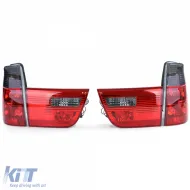 Klare Glas-Rückleuchten rot schwarz rauchig, geeignet für BMW X5 E53 99-03-image-6198790