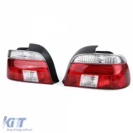 Klare Glas-Rückleuchten rot weiß Kristall geeignet für BMW 5er E39 Limousine 95-00-image-6191416
