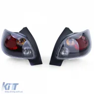 Klare Glas-Rückleuchten schwarz geeignet für Peugeot 206 Hatchback 3 + 5 Türen 98-09-image-6190752