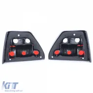 Klare Glas-Rückleuchten-Set rot-weiß Kristall geeignet für VW Golf II 2 83-91-image-6190900