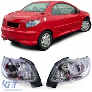 image-61-Klare Glas-Rückleuchten, voll verchromt, geeignet für Peugeot 206 CC Coupe Cabrio 00-08