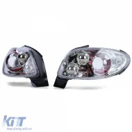 Klare Glas-Rückleuchten, voll verchromt, geeignet für Peugeot 206 CC Coupe Cabrio 00-08-image-6258866