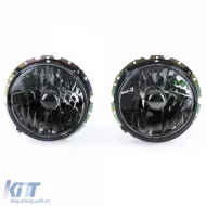 Klare Glas-Scheinwerfer mit schwarzem Rauch H4 Paar geeignet für VW LT 28 35 40 45 75-85-image-6196732