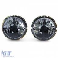 Klare Glas-Scheinwerfer mit schwarzem Rauch und Fadenkreuz geeignet für VW Käfer + Cabrio ab 73-image-6193473