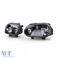 Klare Glas-Scheinwerfer mit schwarzem Nebelscheinwerfer-Set, geeignet für VW Golf IV 4 97-03-image-6190513