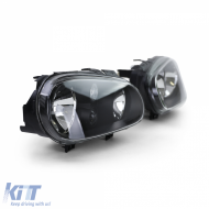 Klare Glas-Scheinwerfer mit schwarzem Nebelscheinwerfer-Set, geeignet für VW Golf IV 4 97-03-image-6190514