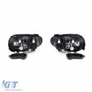 Klare Glas-Scheinwerfer mit schwarzem Nebelscheinwerfer-Set, geeignet für VW Golf IV 4 97-03-image-6190517