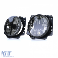 Klare Glas-Scheinwerfer mit schwarzem Rauchvisier, geeignet für VW Golf 2 83-91-image-6198109
