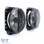 Klare Glas-Scheinwerfer mit schwarzem Rauchvisier, geeignet für VW Golf 2 83-91-image-6198110