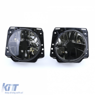 Klare Glas-Scheinwerfer mit schwarzem Rauchvisier, geeignet für VW Golf 2 83-91-image-6198111